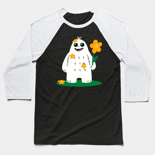 Seasonal Yeti - Spring Baseball T-Shirt by tigerbright